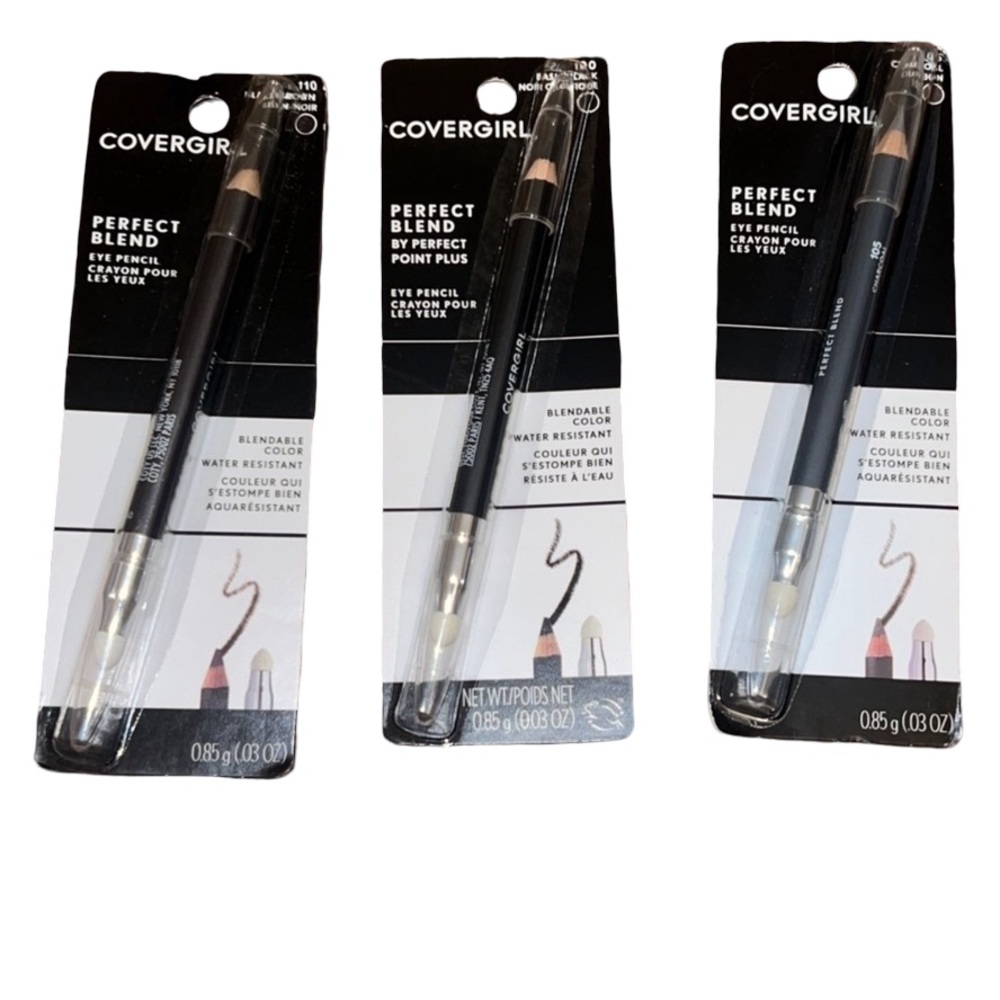 COVERGIRL Perfect Blend Eye Pencil Set - Black #100 #105 #110
